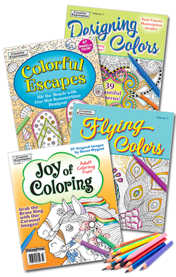Coloring Book Value Pack-8 with Pencils
