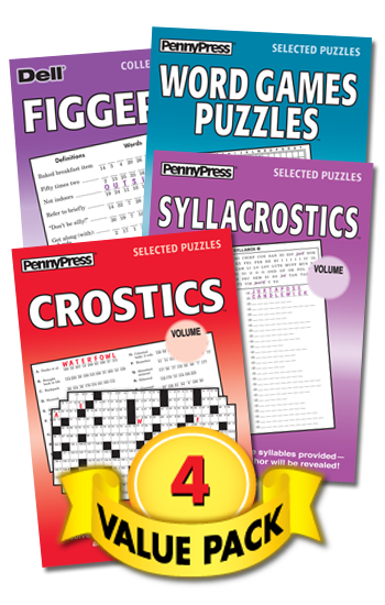 Crostics With-a-Twist Showcase Value Pack-4
