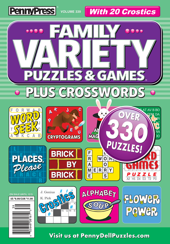 Family Variety Puzzles & Games Plus Crosswords