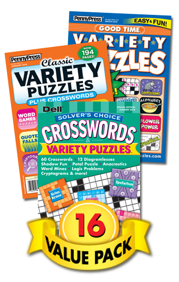 Penny & Dell Crossword & Variety Puzzles Value Pack-16