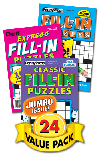 Penny & Dell Fill-In Puzzles Value Pack-24