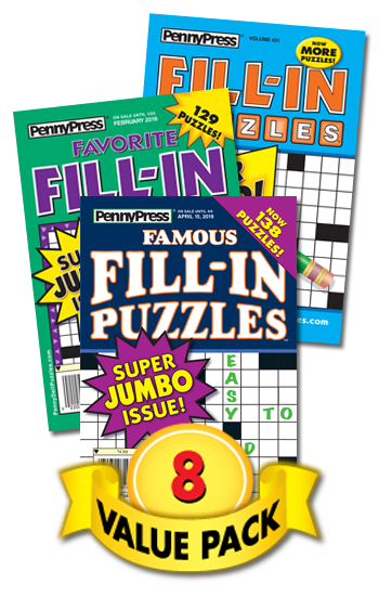 Penny Press Fill-In Puzzles Value Pack-8