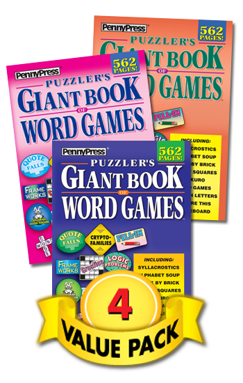 Puzzler’s Giant Book of Word Games Value Pack-4