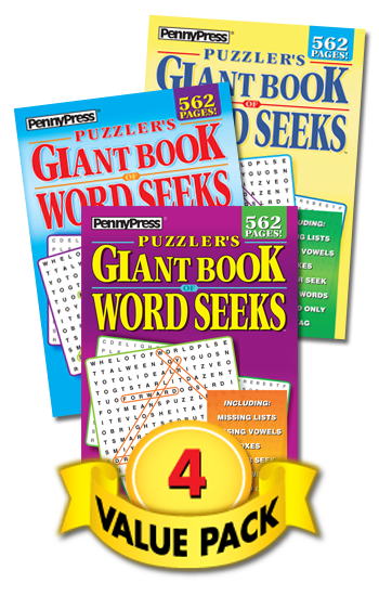 Puzzler’s Giant Book of Word Seeks Value Pack-4