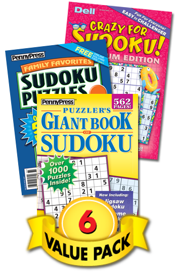 Jumbo Sudoku Books Value Pack-6