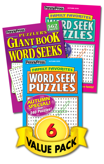 Jumbo Word Seek Books Value Pack-6