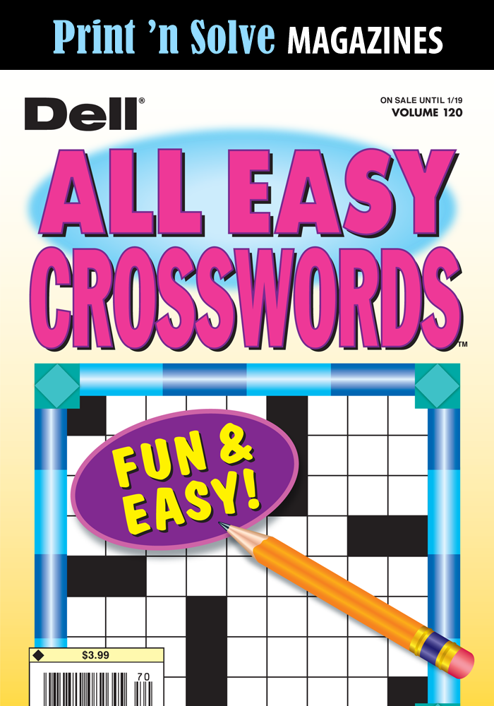 Print ‘n Solve Magazines: Dell All Easy Crosswords