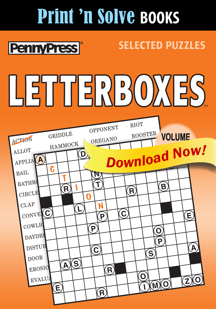 Print ‘n Solve Books: Letterboxes