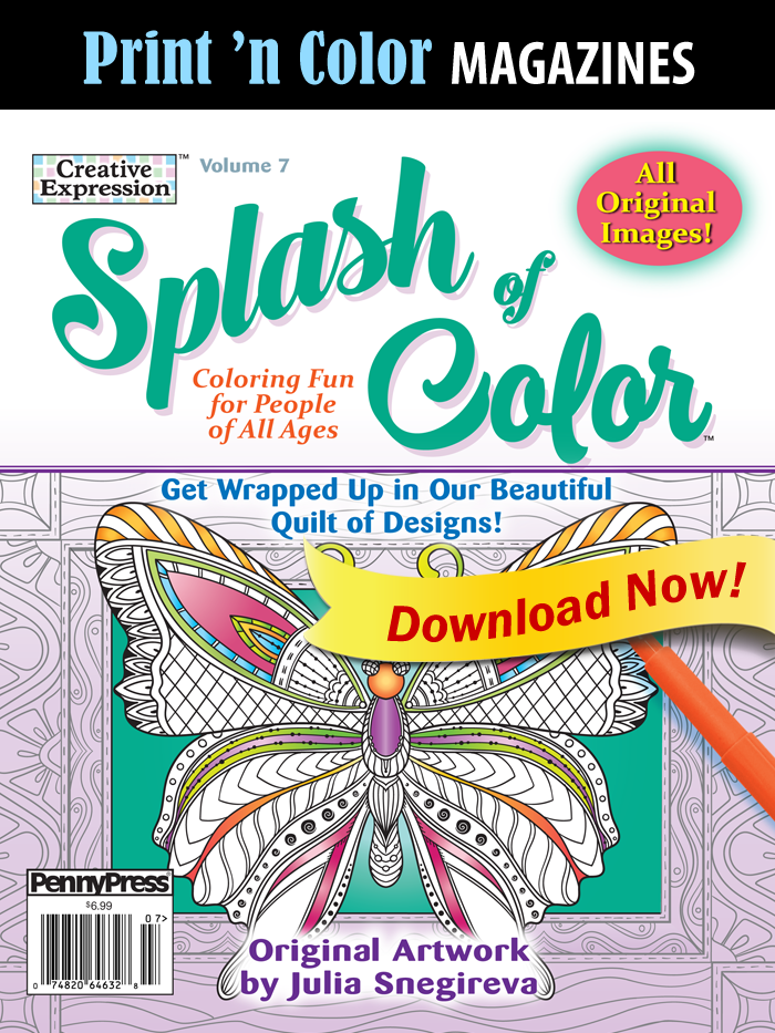 Print ‘n Color Magazines: Splash of Color, Vol. 7