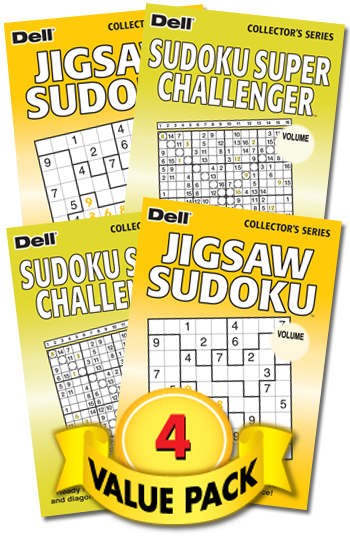 Jigsaw Sudoku-Sudoku Super Challenger Value Pack-4