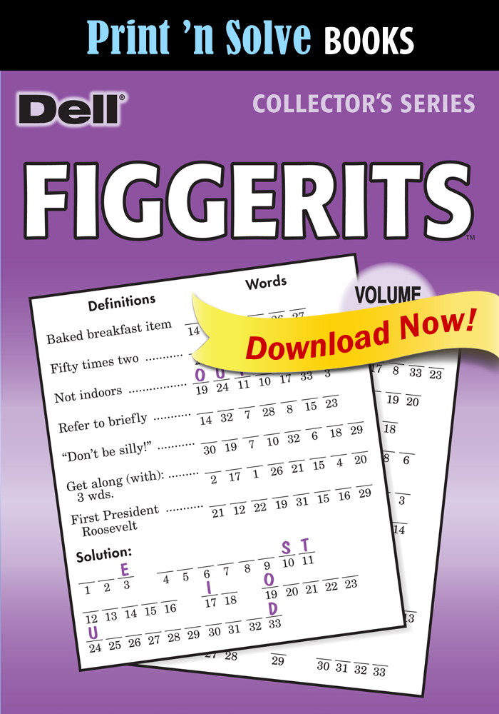 Print ‘n Solve Books: Figgerits