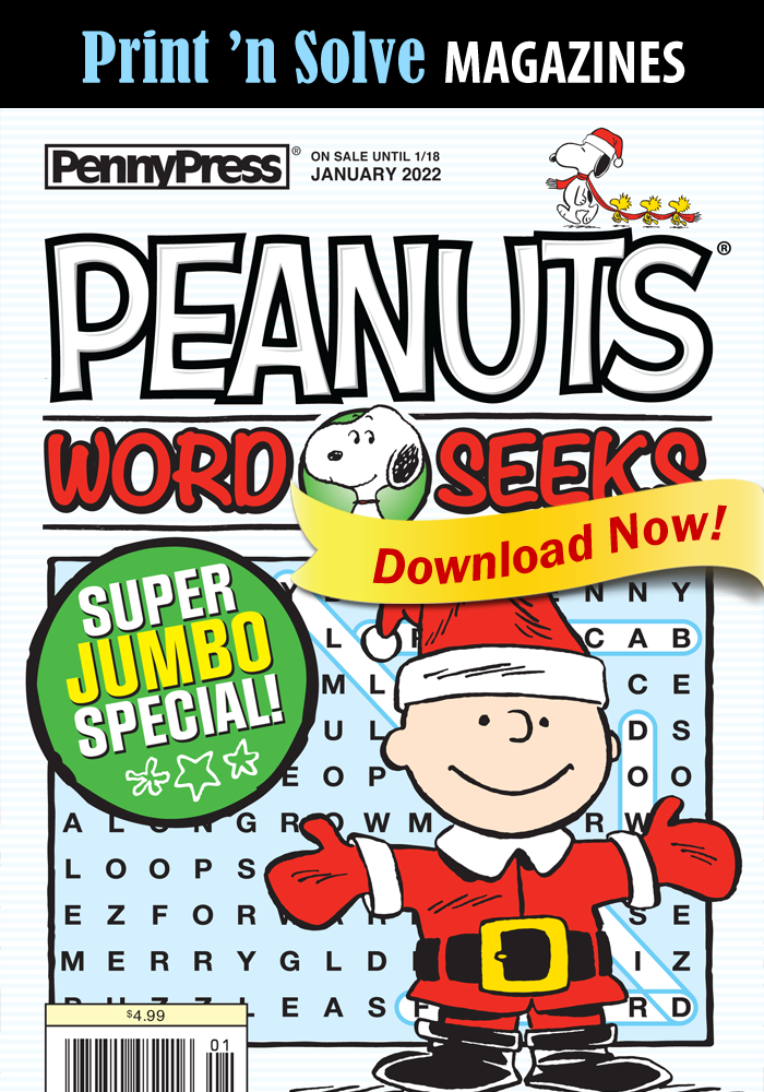 Print ‘n Solve Magazines: PEANUTS® Word Seeks