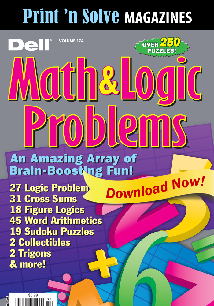 Print ‘n Solve Magazines: Dell Math & Logic Problems