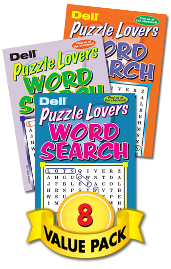Dell Puzzle Lovers Word Search Value Pack-8